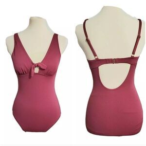 Kona Sol Dark Antique Pink Swimsuit Size S